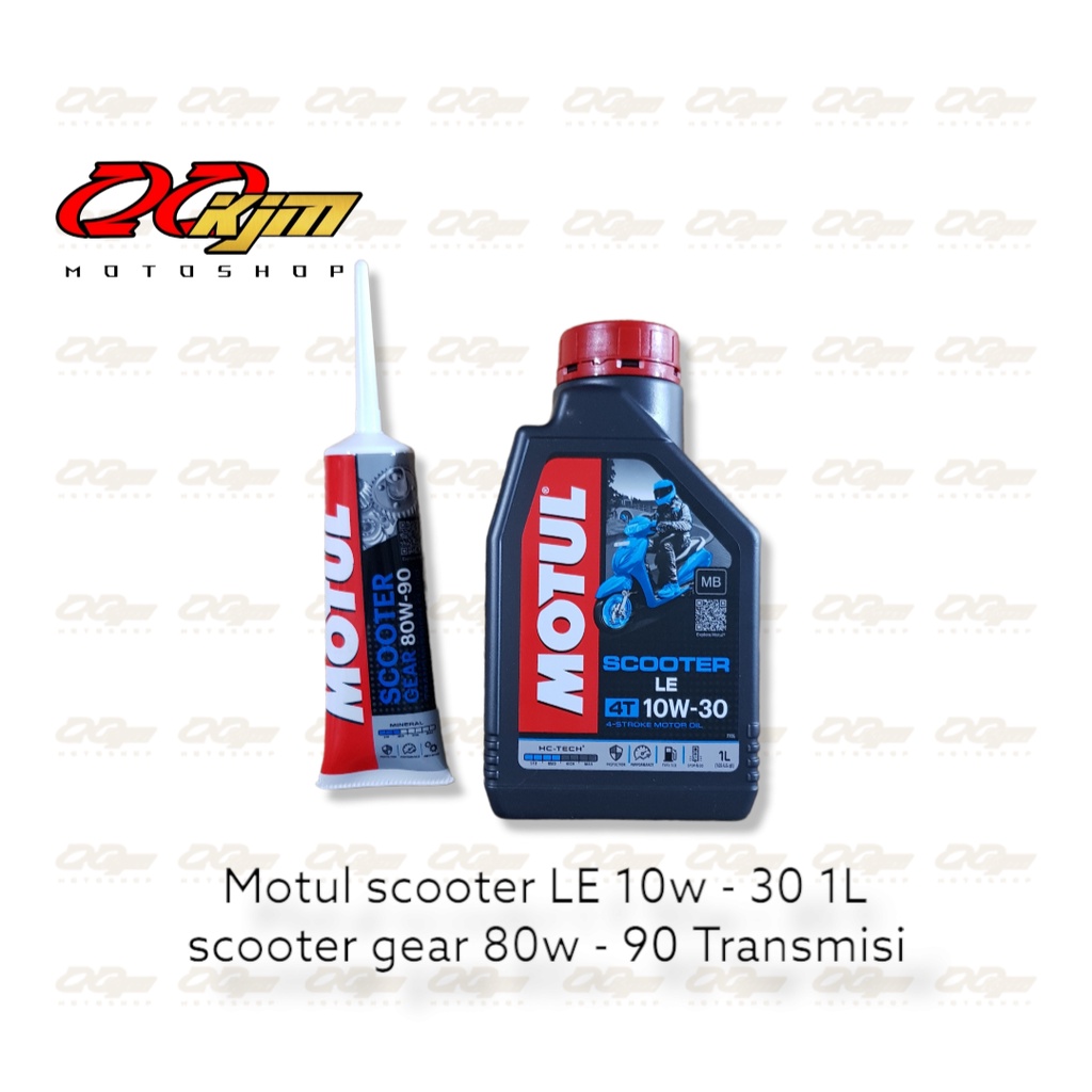 Jual PAKET OLI MOTUL SCOOTER LE 10W30 1L GEAR 80W90 120ml Matic