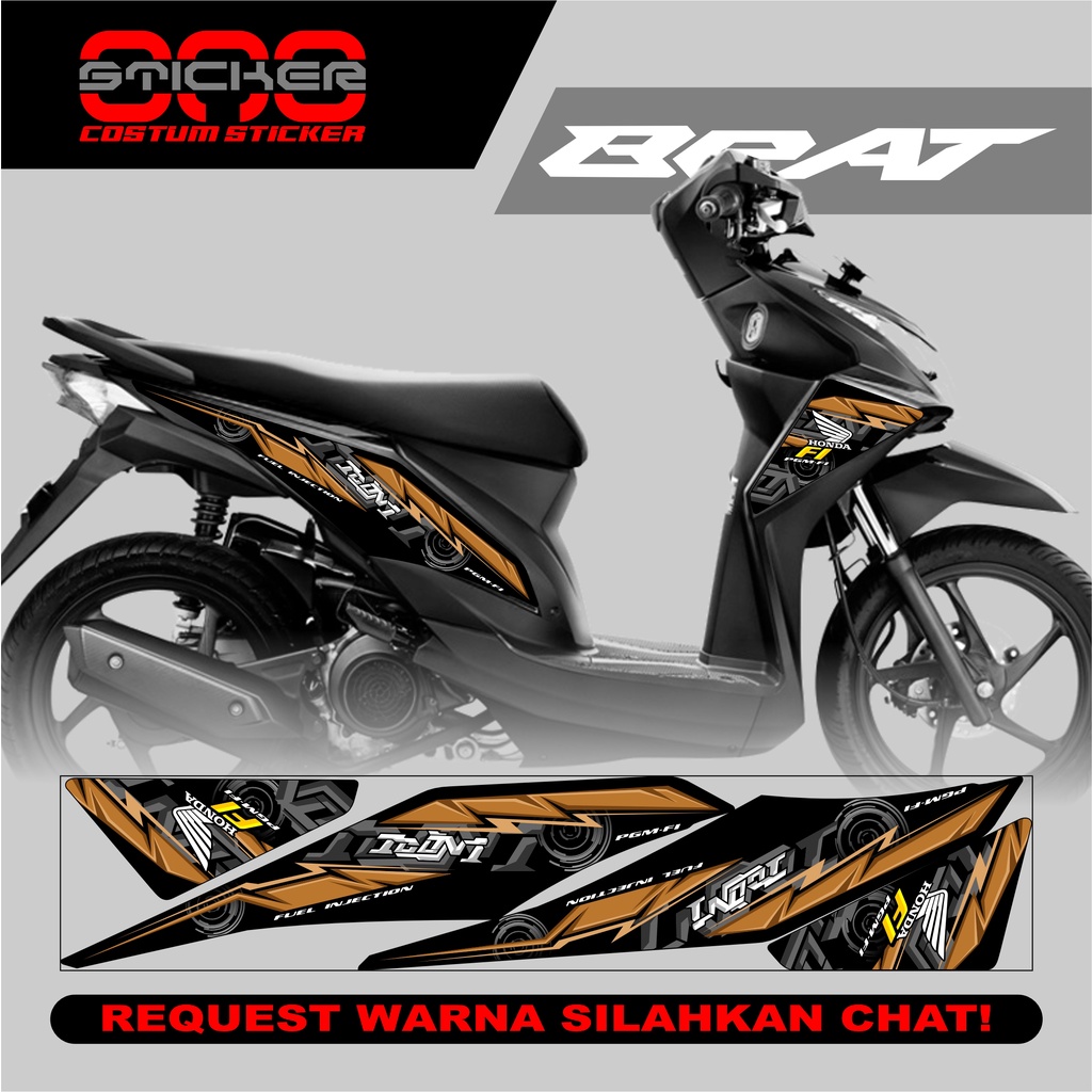 Jual Striping Honda Beat Esp Costum Sticker Design Simple