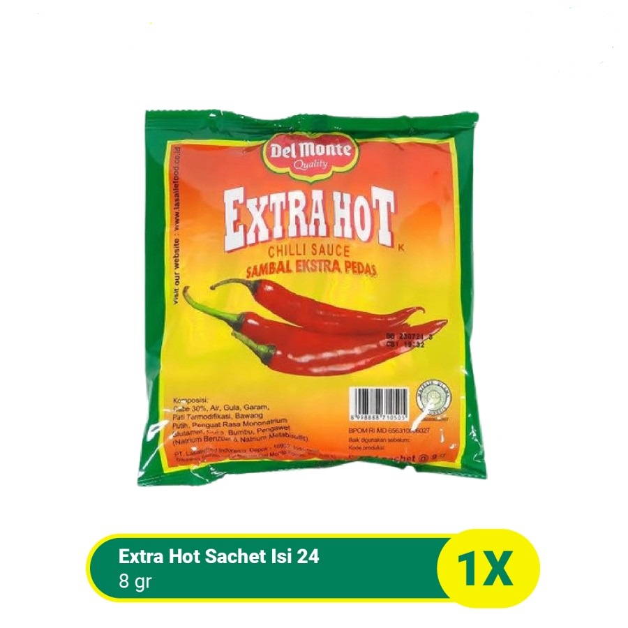 Jual Saus Sambal Del Monte Chilli Extra Hot Delmonte Sachet Gr X Pcs