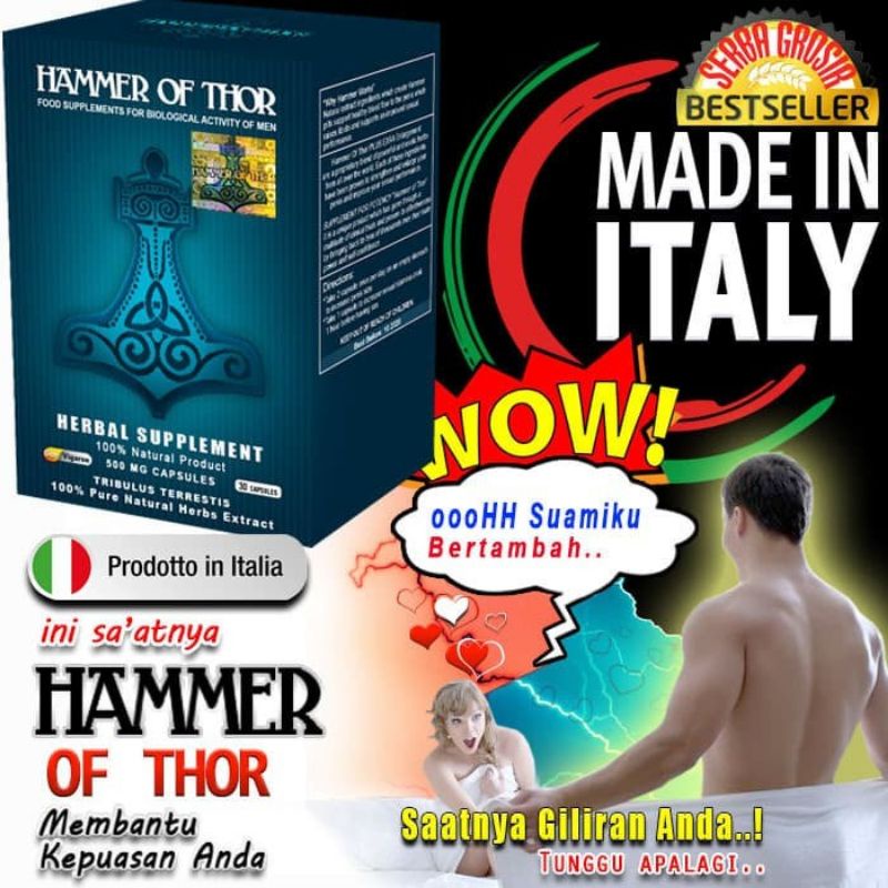 Jual HAMMER OF THOR ORIGINAL ITALY ASLI OBAT KUAT PEMBESAR PENIS HAMER