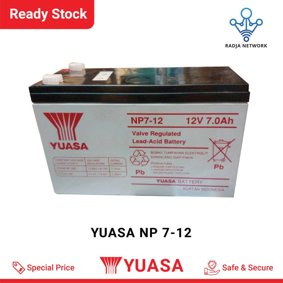 Jual Battery Agm Vrla For Ups Yuasa Np V Ah Garansi Resmi