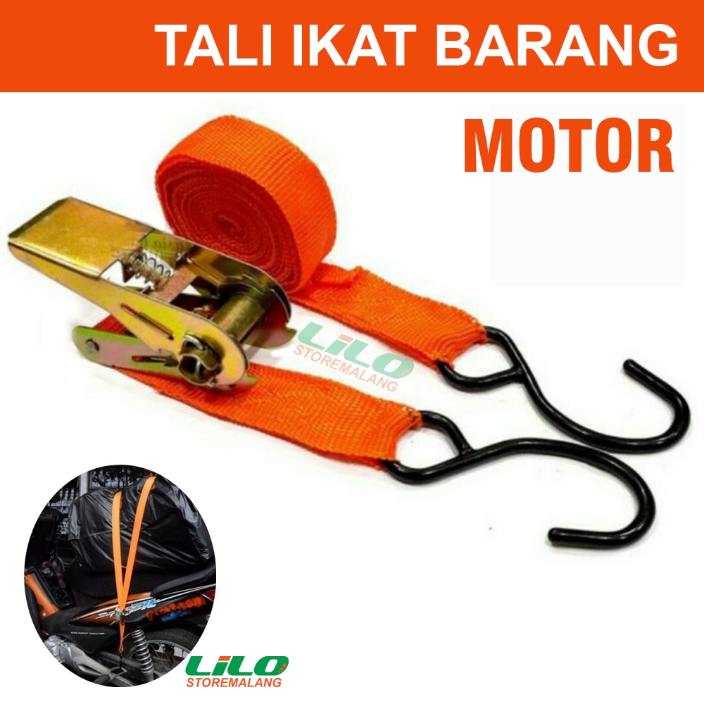 Jual Tali Pengikat Barang Motor Rachet Tie Down Motor L86 Shopee