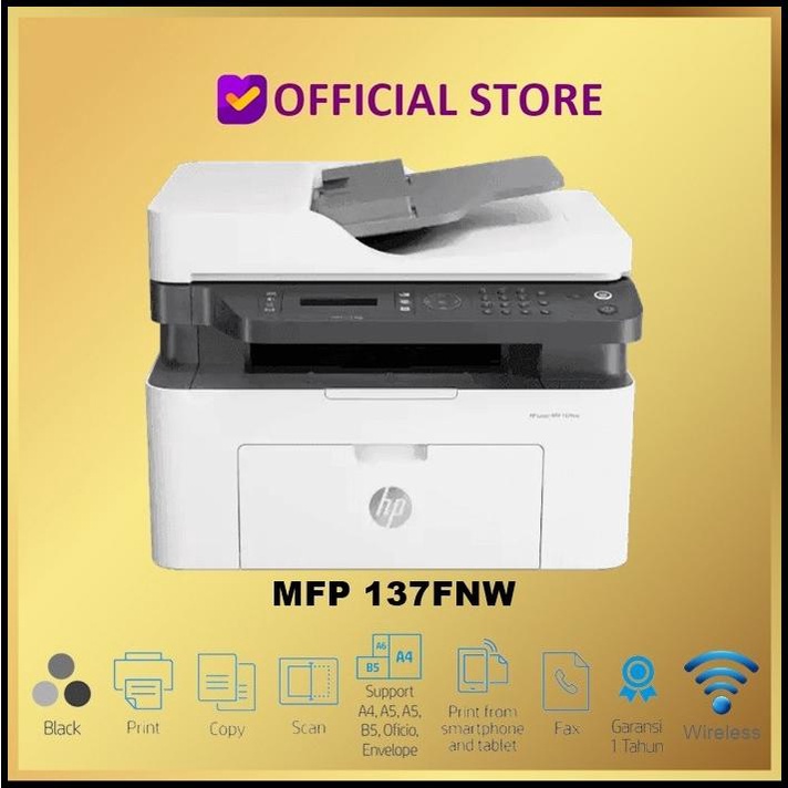 Jual Hp Laserjet Mfp Fnw Printer Wireless All In One Laser Jet