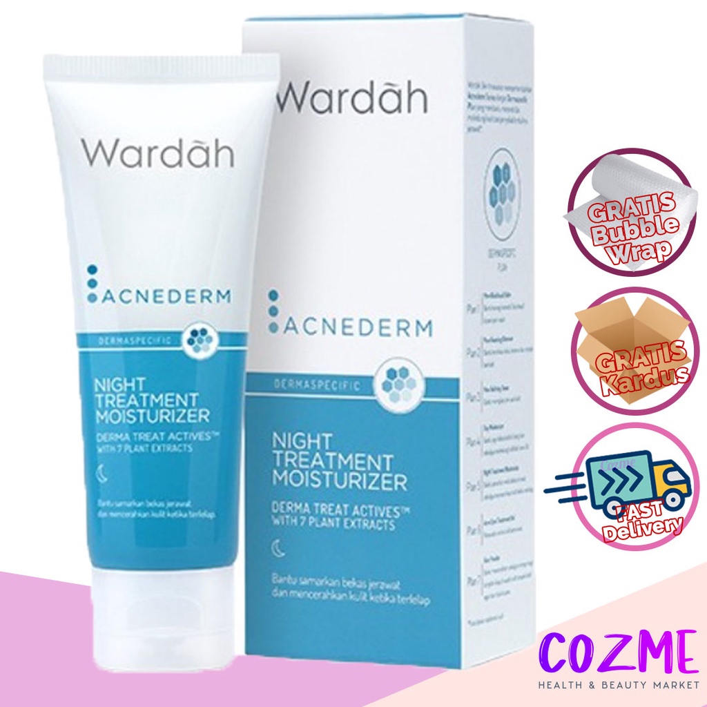 Jual WARDAH Acnederm NIGHT Treatment Moisturizer 40ml Shopee Indonesia