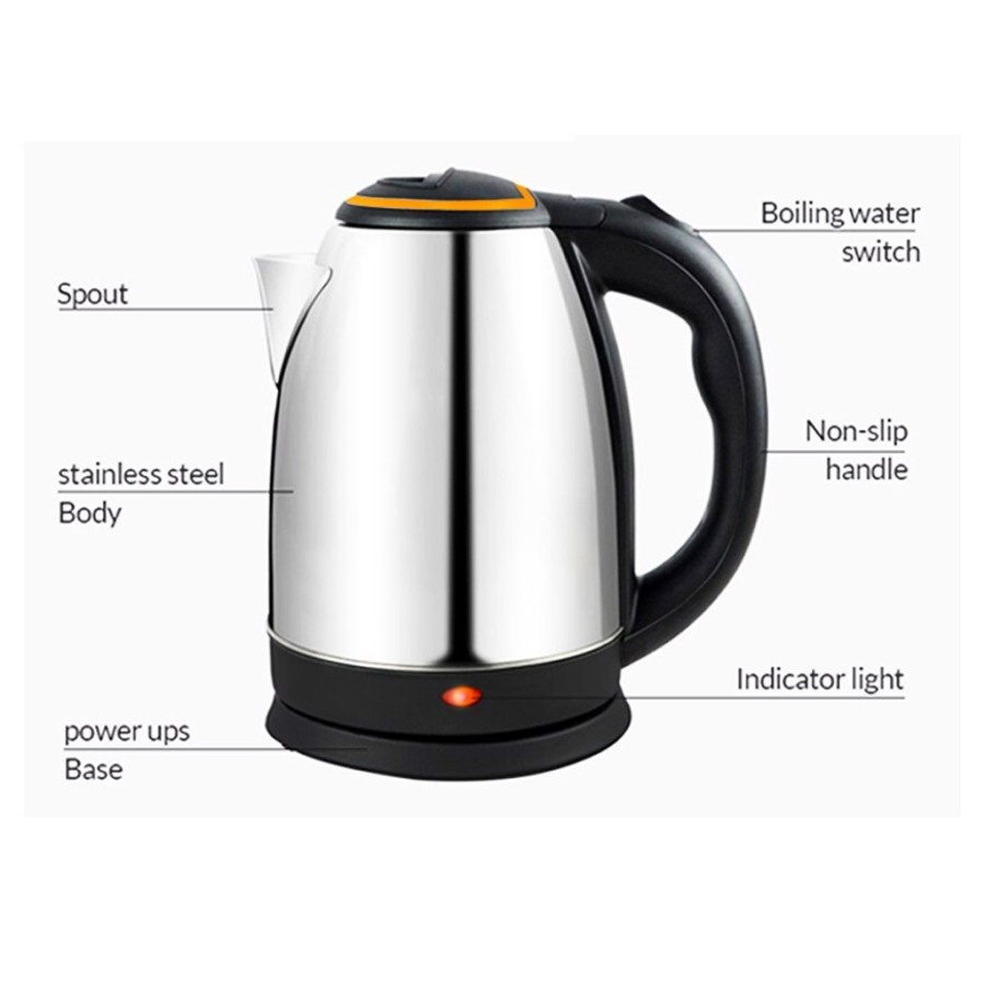 Jual Teko Listrik Stainless Steel Pemanas Air Kettle Electric Kapasitas