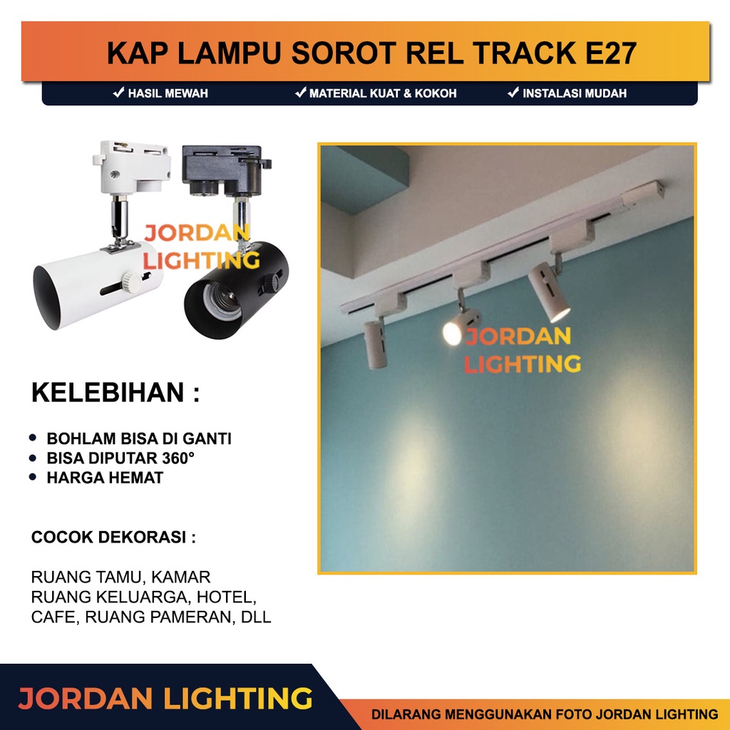 Jual Kap Rumah Lampu Sorot Rel Spotlight Track Light Rell E Shopee