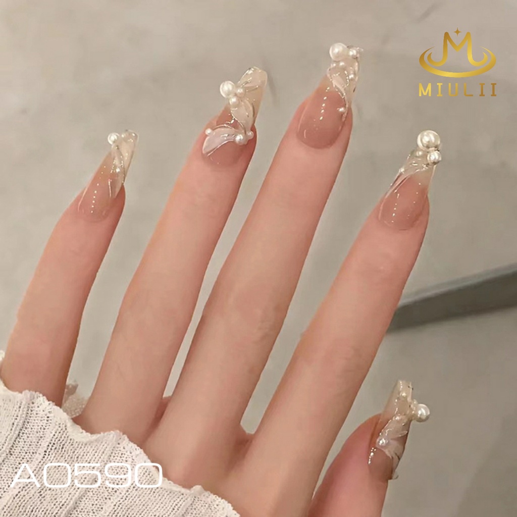 Jual MIULII KUKU PALSU A0590 24PCS 3D NAIL ART PREMIUM CUTE