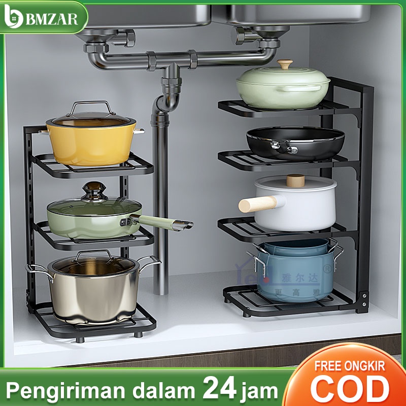 Jual BM Rak Panci Wastafel Dapur Di Bawah Rak Pot Rak Dapur Stainless