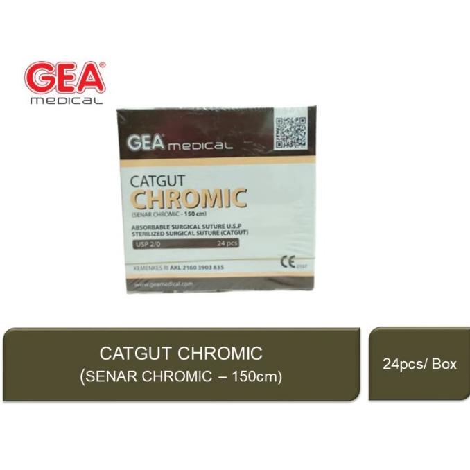 Jual Gea Catgut Chromic Tanpa Jarum Cm Benang Jahit Steril Gea