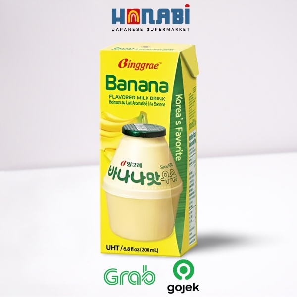 Jual Binggrae Banana Flavored Milk Drink 200ml Minuman Susu Rasa