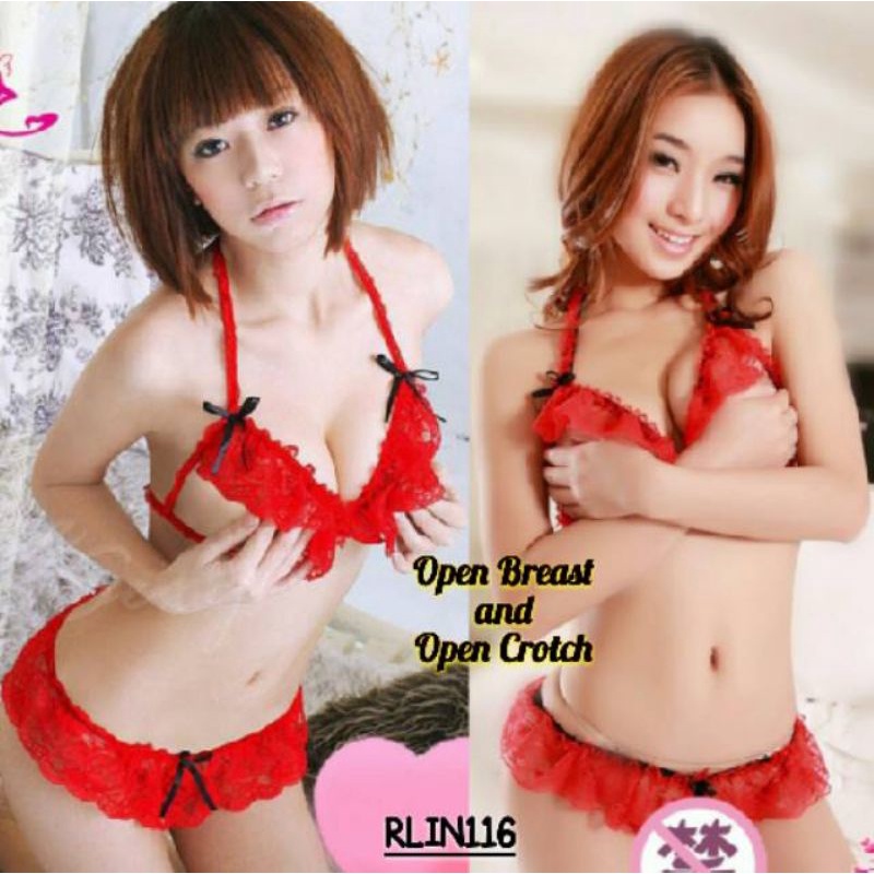 Jual Bgemoy Kode R Lingerie Renda Satu Set Bra Dan G String Model Rok