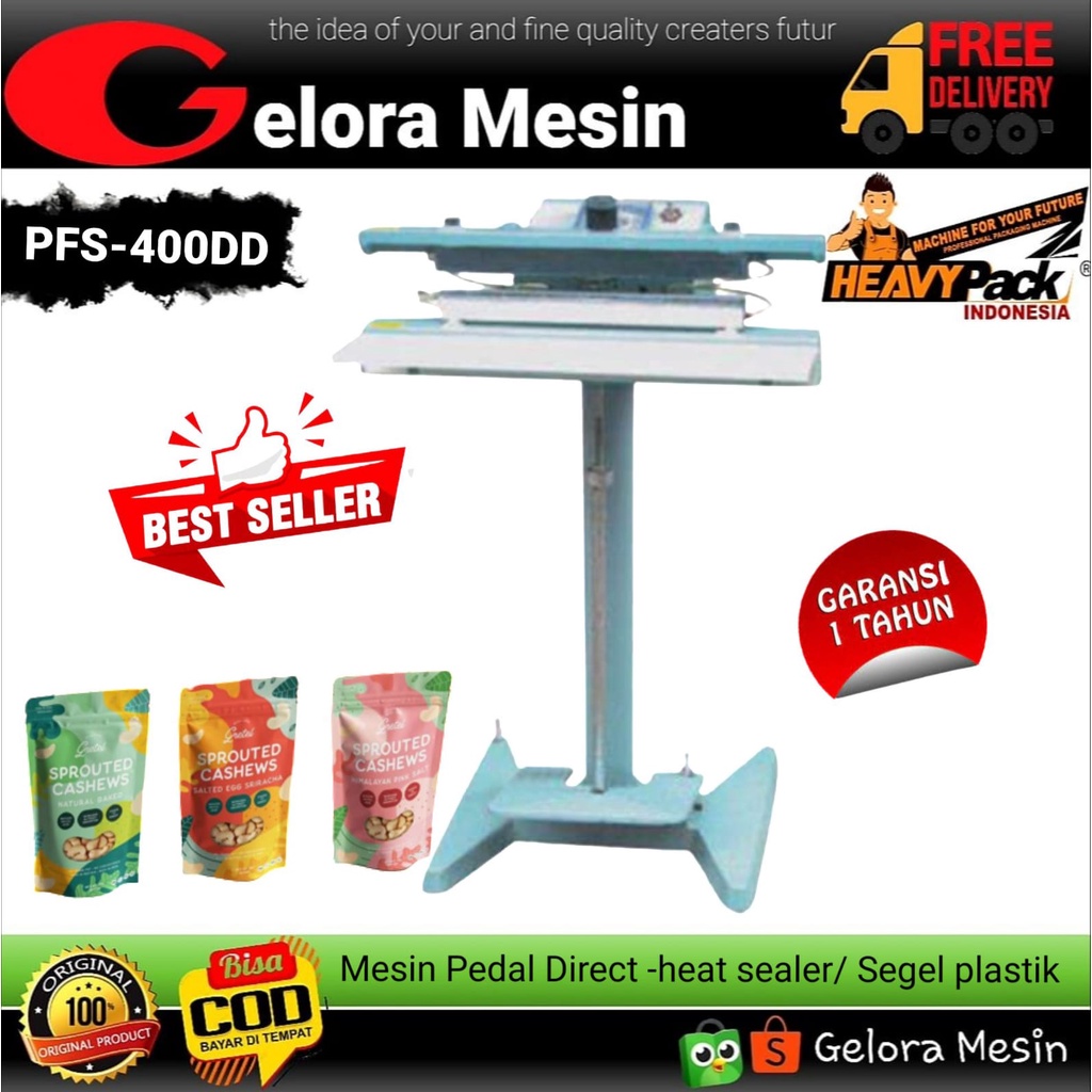 Jual Mesin Pedal Direct Heat Sealer Segel Plastik PFS 400DD HEAVYPACK