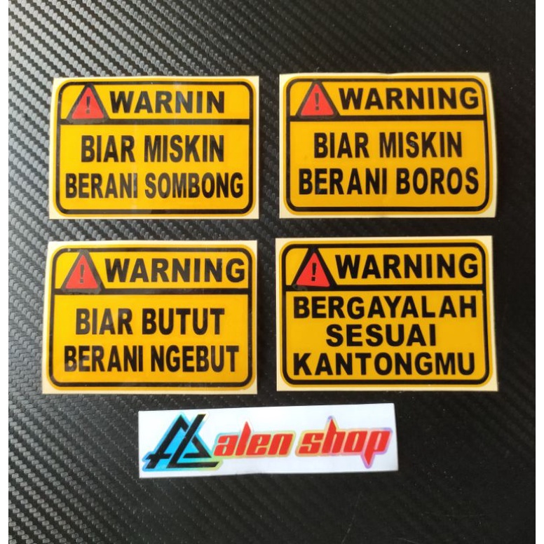 Jual Stiker Cutting Warning Shopee Indonesia