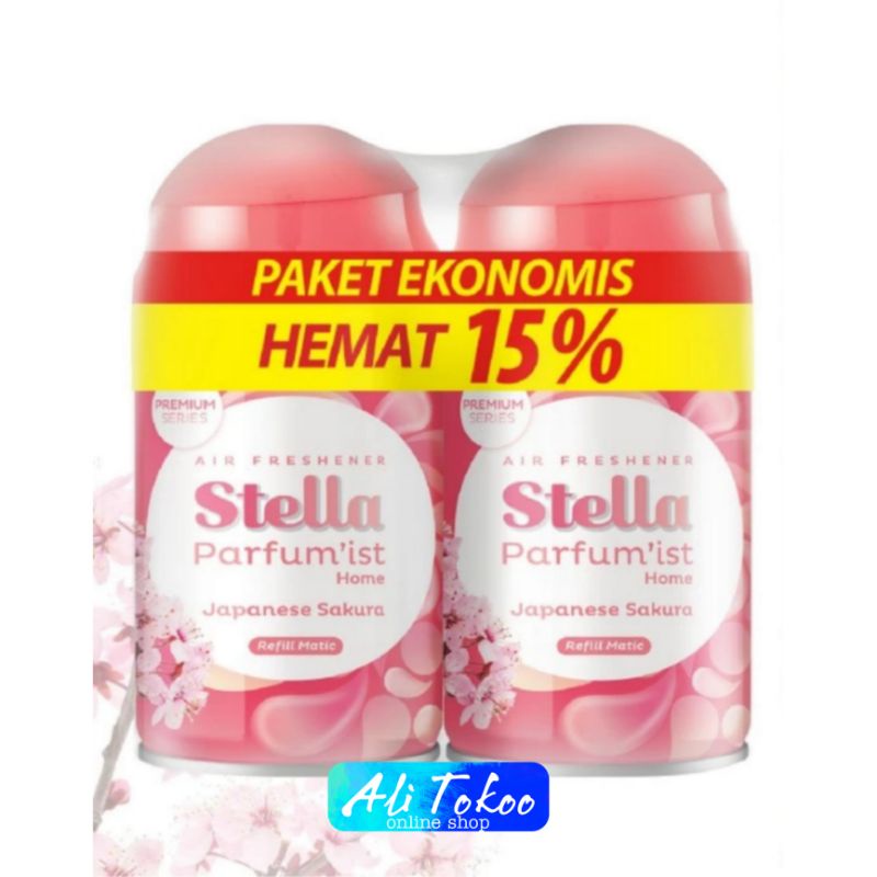 Jual Stella Refill Matic Japanese Sakura 225 ML Paket Ekonomis Isi 2