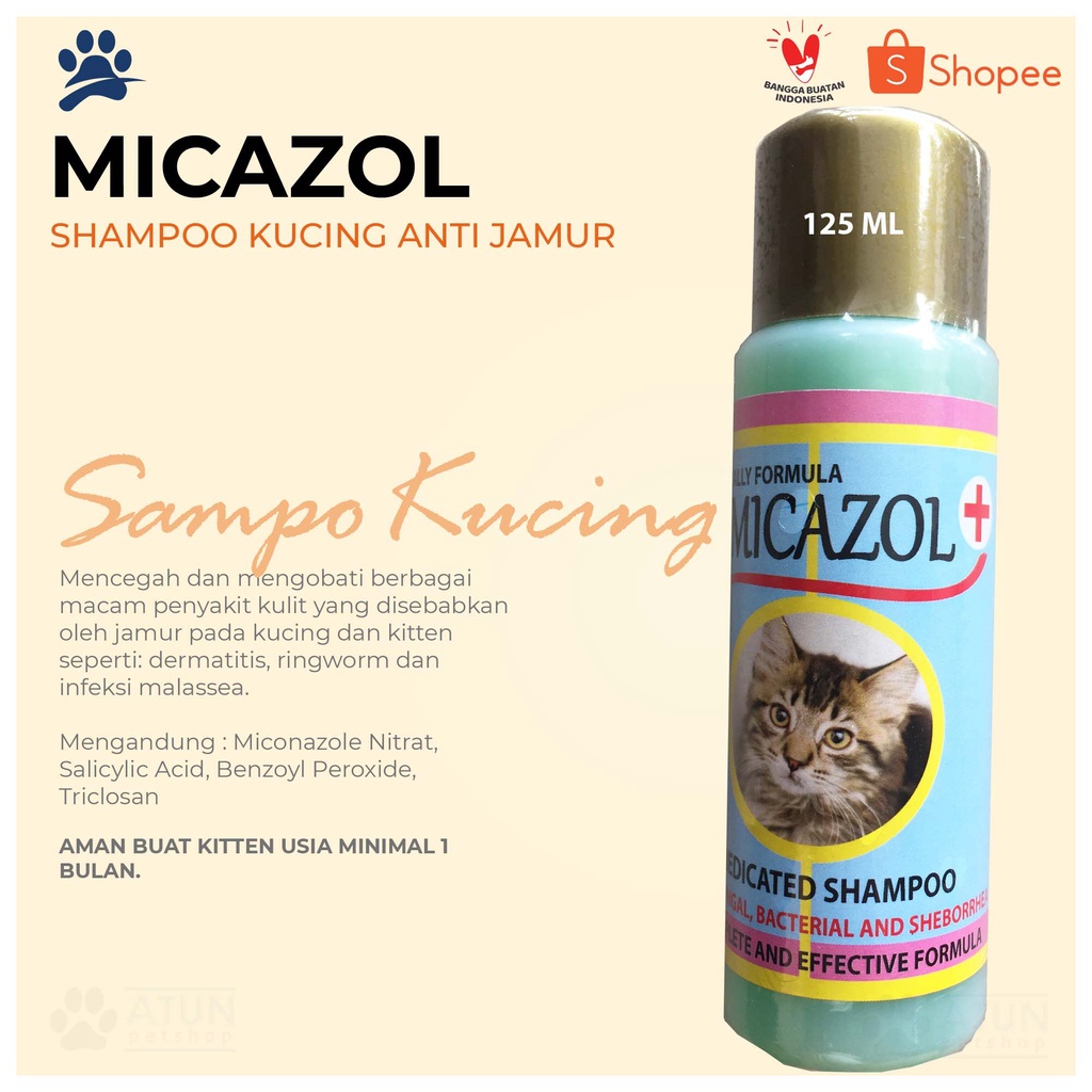 Jual Shampoo Kucing Anti Jamur Dan Bakteri MICAZOL Shopee Indonesia