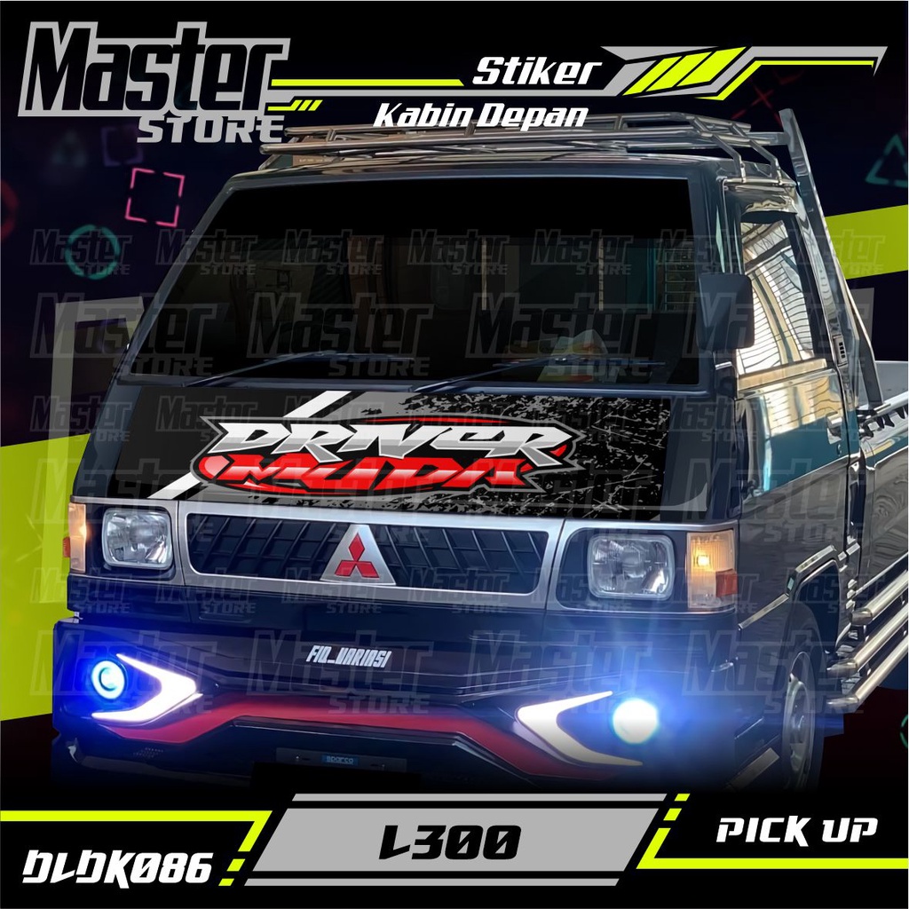 Jual Stiker Decal Kabin Depan DRIVER MUDA All Pick Up Pick Up L300