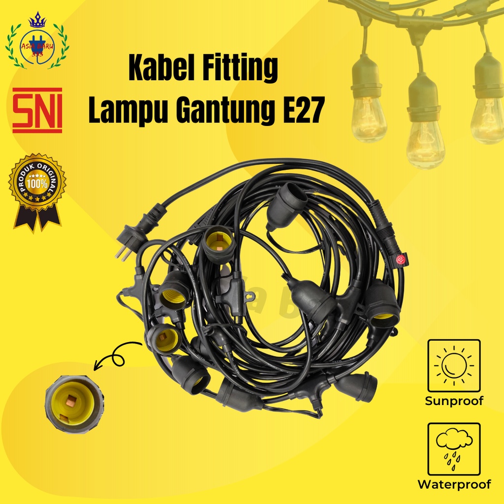 Jual Kabel Fitting Lampu Gantung E27 10 Meter Shopee Indonesia