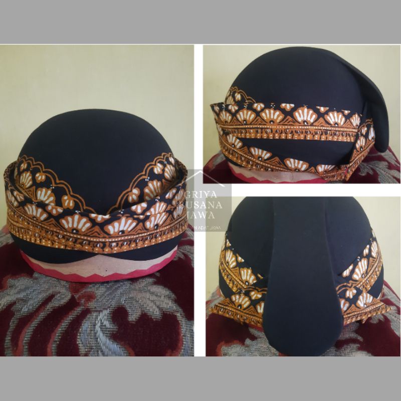 Jual Blangkon Solo Kasatriyan Alusan Batik Tulis Shopee Indonesia