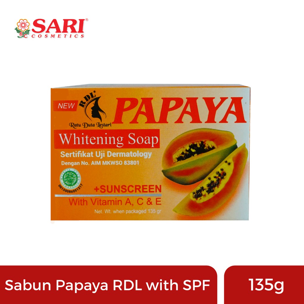 Jual Sabun Rdl Papaya Whitening Original With Sunscreen Bpom Gr