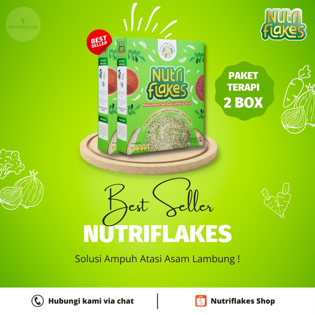 Jual Nutriflakes Sereal Minuman Serbuk Umbi Garut Asam Lambung Ampuh