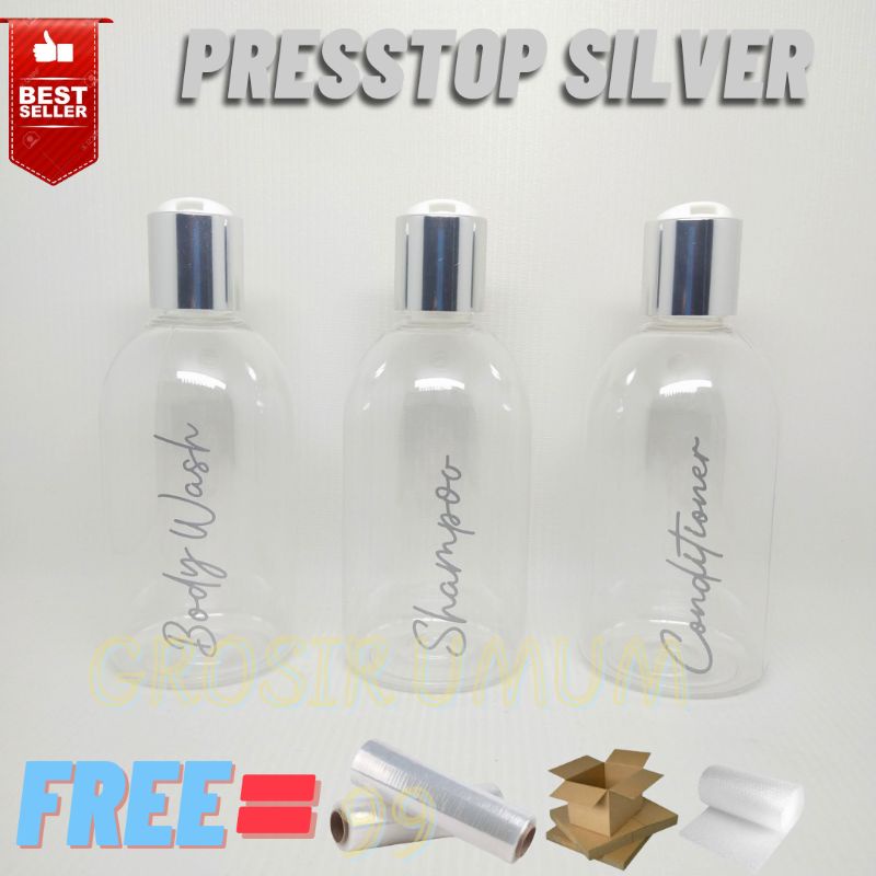 Jual Botol Sabun Cair Pump Clear Silver Aesthetic Ml Luxury Oval