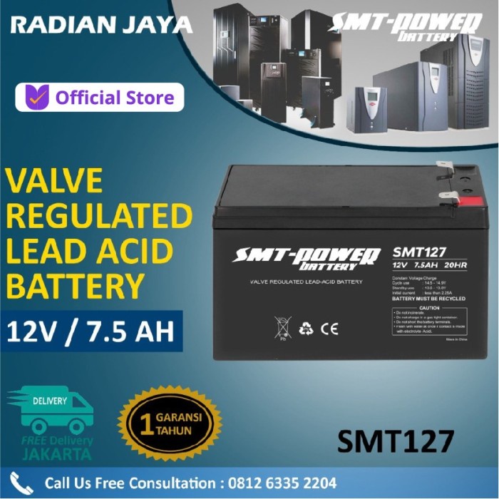 Jual Battery Ups Aki Kering Baterai Vrla Smt V Ah Shopee