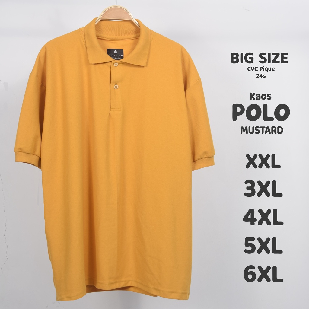 Jual Kaos Polo Jumbo Mustard Big Size Pria Xxl Xl Xl Xl Xl Kerah