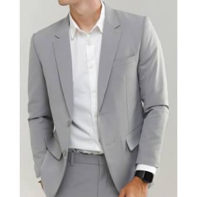 Jual Jas Blazer Pria Warna Biru Muda Shopee Indonesia