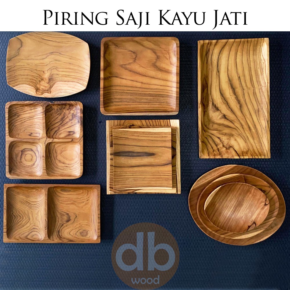 Jual Piring Saji Kayu Jati Shopee Indonesia