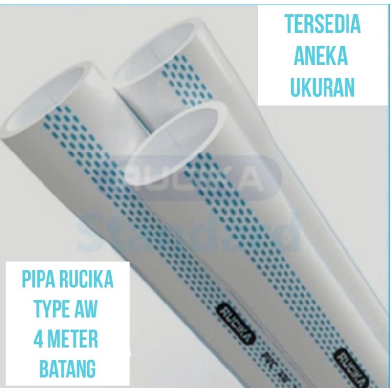 Jual Pipa Pipa Rucika Aw Inch Per Batang Meter Pipa Pvc Rucika