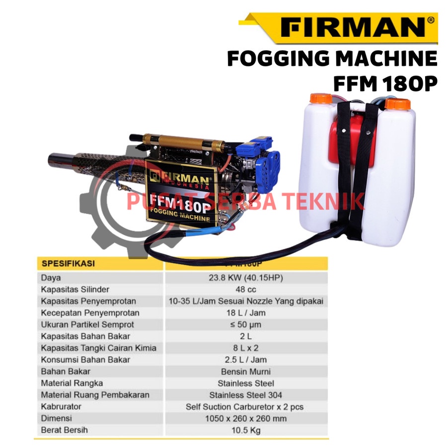 Jual Mesin Fogger Alat Fogging Firman FFM180P FFM 180P Semprot Hama