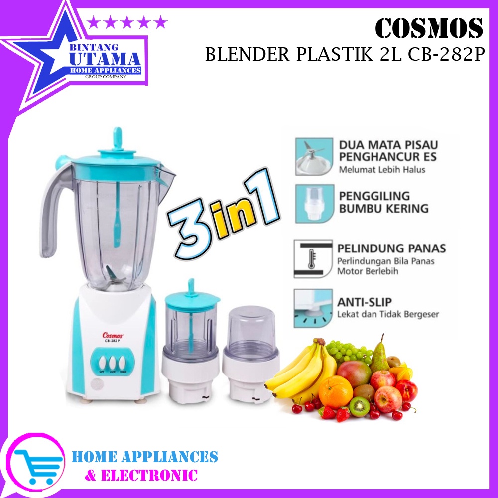 Jual COD Blender Cosmos CB282P Blender Kaca CB 282 P CB 282P CB