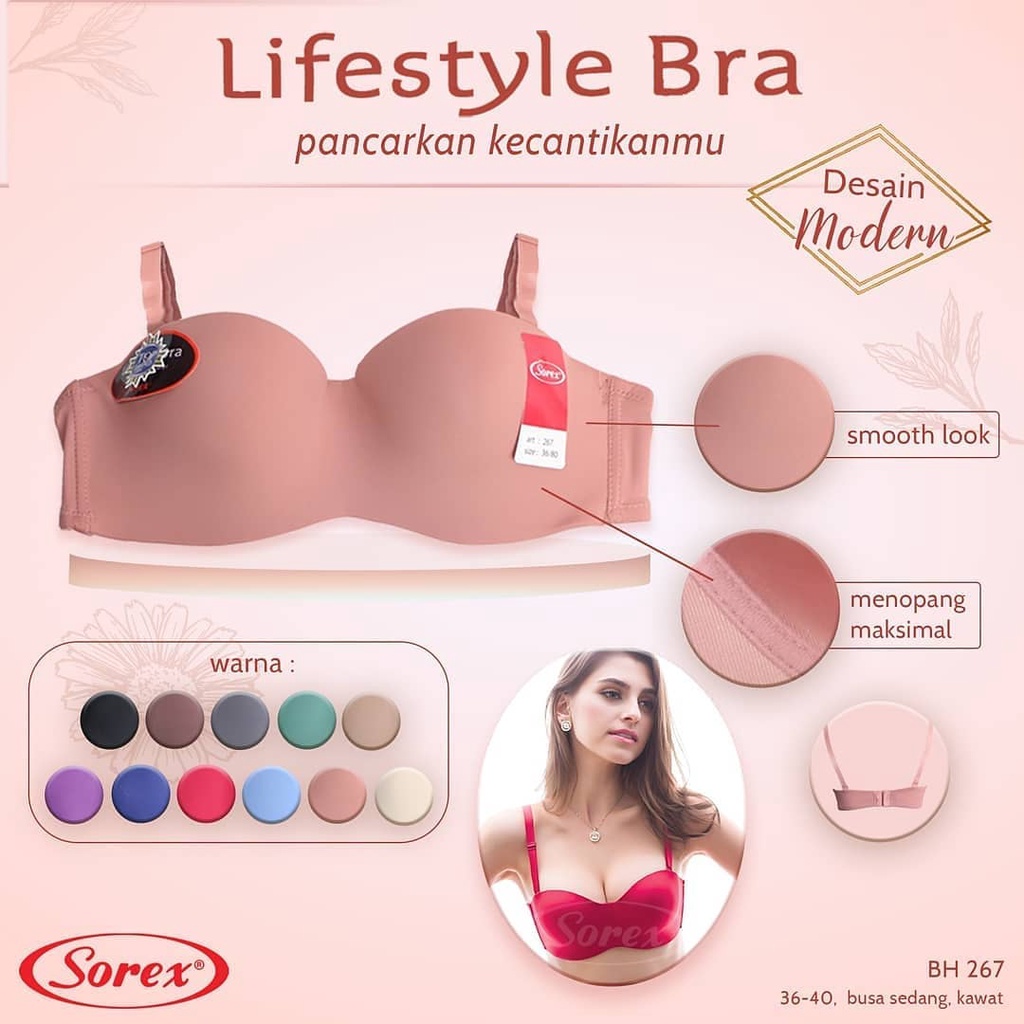 Jual SOREX Bra Sorex 267 BH Kawat Busa Sedang BH Anti Nyeplak