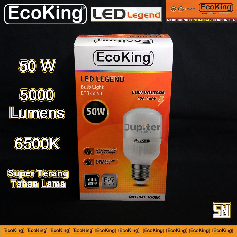 Jual Lampu LED Jumbo 50W 50 Watt 6500K Putih LED Legend EcoKing