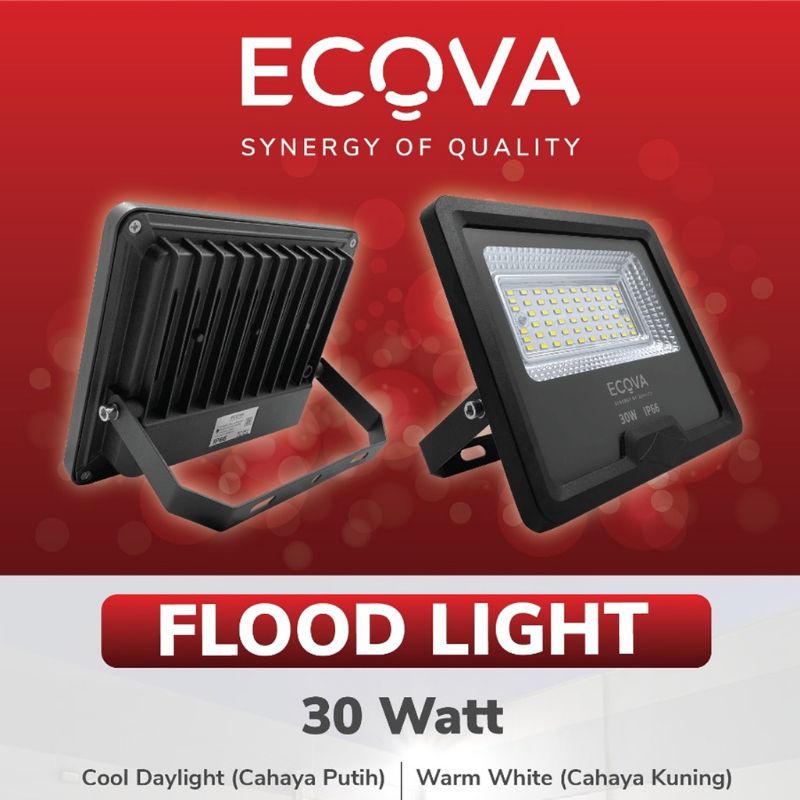 Jual Lampu Sorot Flood Light Led Watt Warm White Ip Ecova Shopee