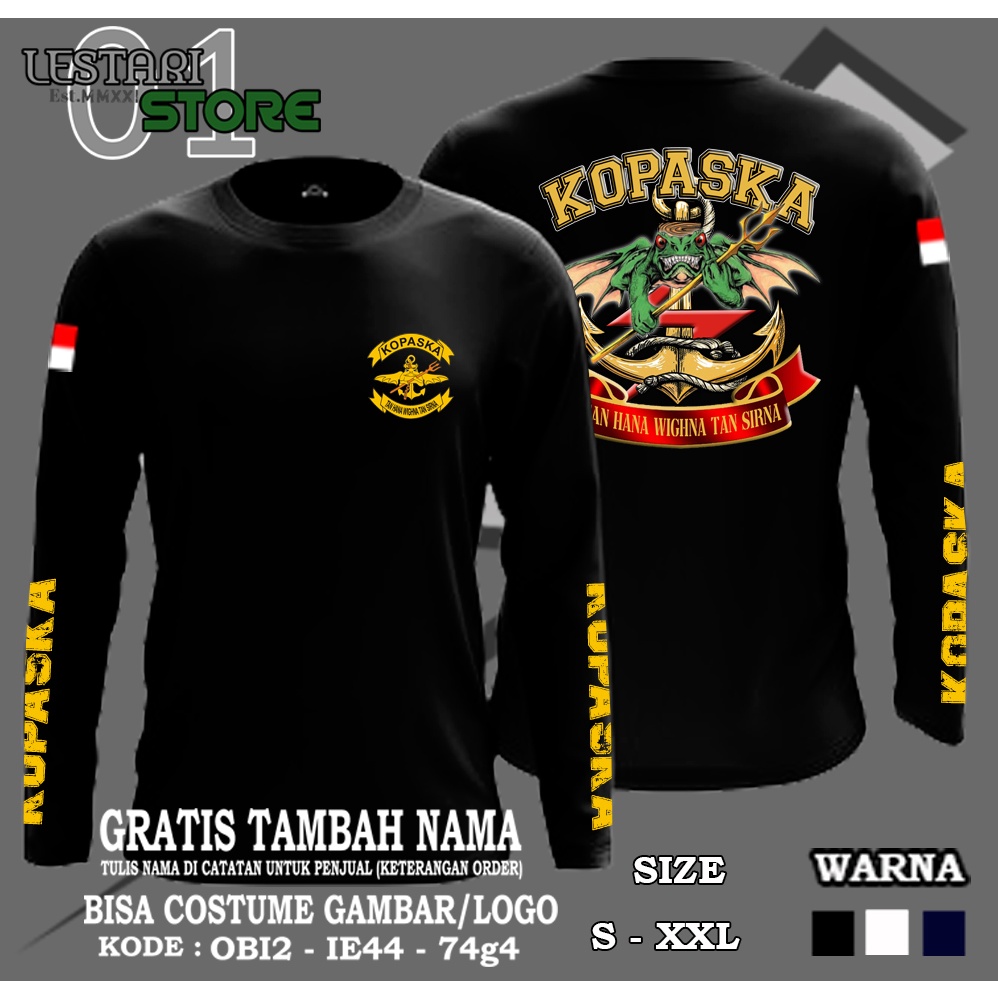 Jual Kaos Tni Kopaska Lengan Panjang T Shirt Tentara Nasional