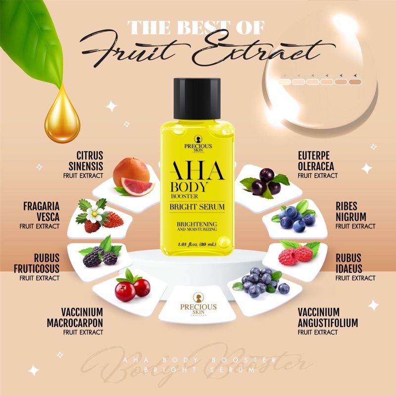 Jual PRECIOUS SKIN AHA Body Booster Bright Serum Serum Pemutih Mimi