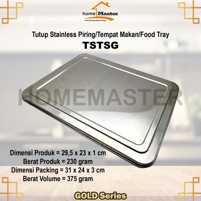 Jual Homemaster Tutup Stainless Piring Tempat Makan Food Tray Tstsg