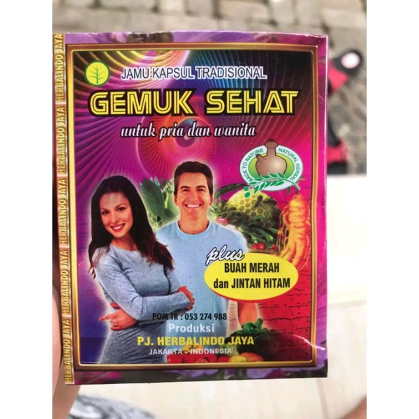 Jual Obat Gemuk Sehat Original Kapsul Jamu Pengemuk Badan Shopee