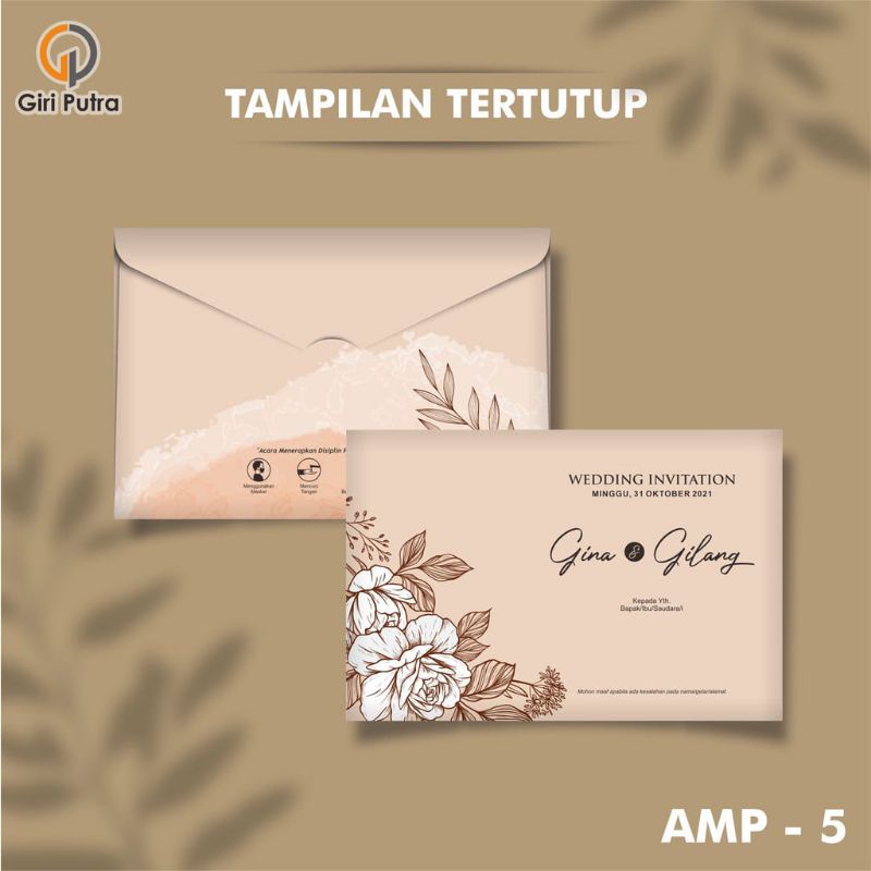 Jual Undangan Pernikahan Aesthetic Tali Rami Undangan Hangtag