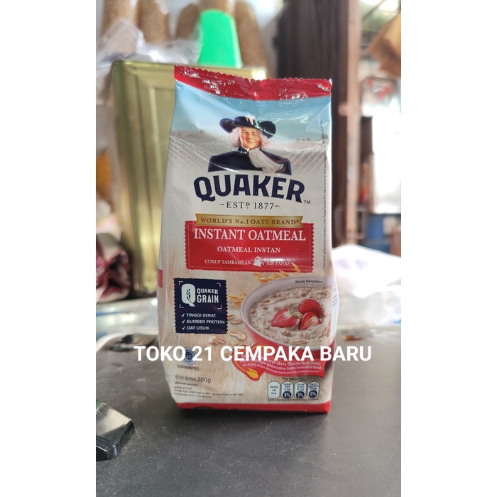 Jual Quaker Instant Oatmeal MERAH Refill 200 Gram Oats Gandum Murah