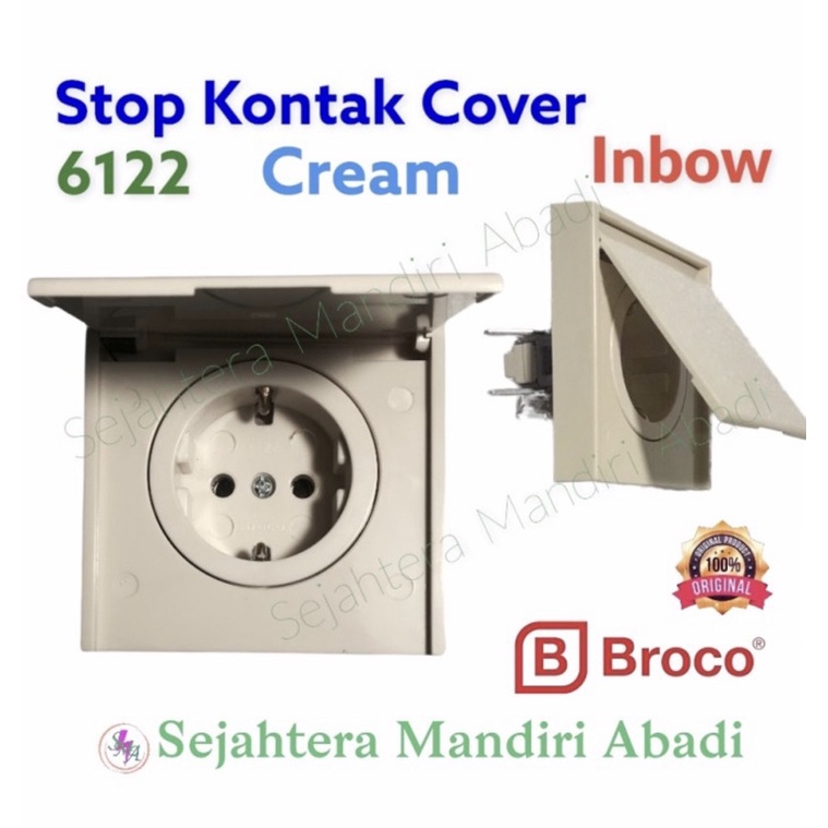 Jual Stop Kontak Arde Broco Cover Tutup Inbow Ib Tanam Krem Cream