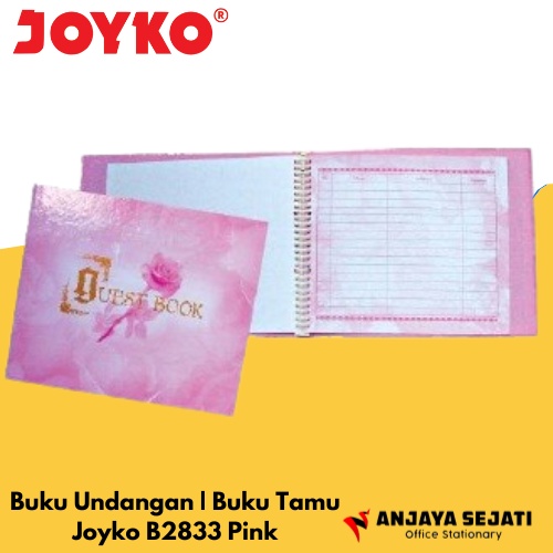 Jual Buku Tamu Joyko B 2833 Pink Buku Undangan Buku Acara Satuan