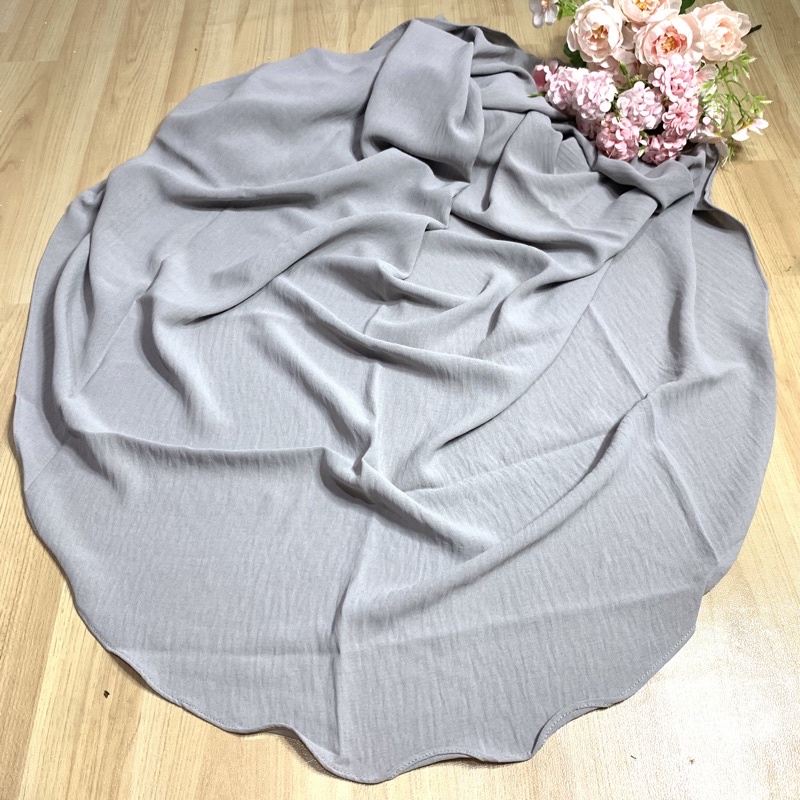 Jual Pashmina Curve Sudut Oval Crinkle Airflow Syari X Cm Hijab