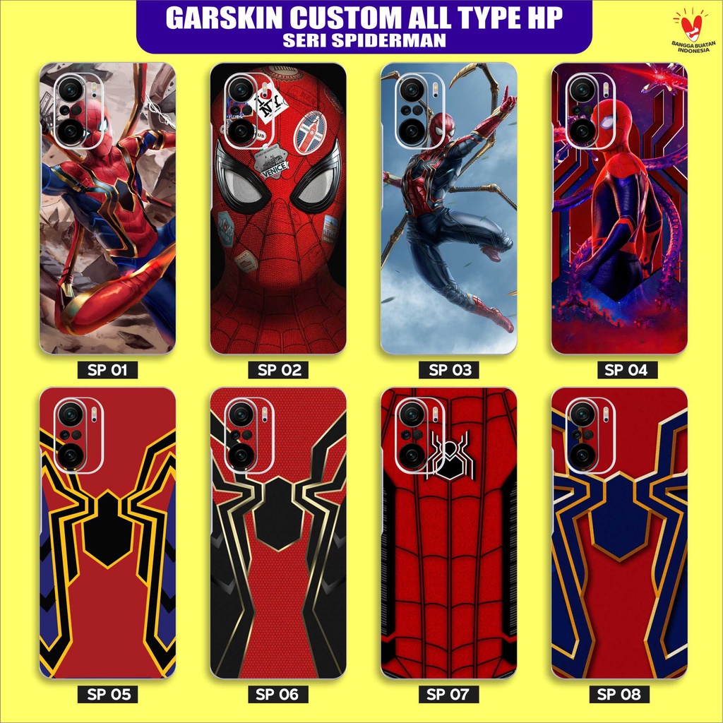 Jual Sticker Garskin Skin Motif Spiderman Custom Untuk Semua Type