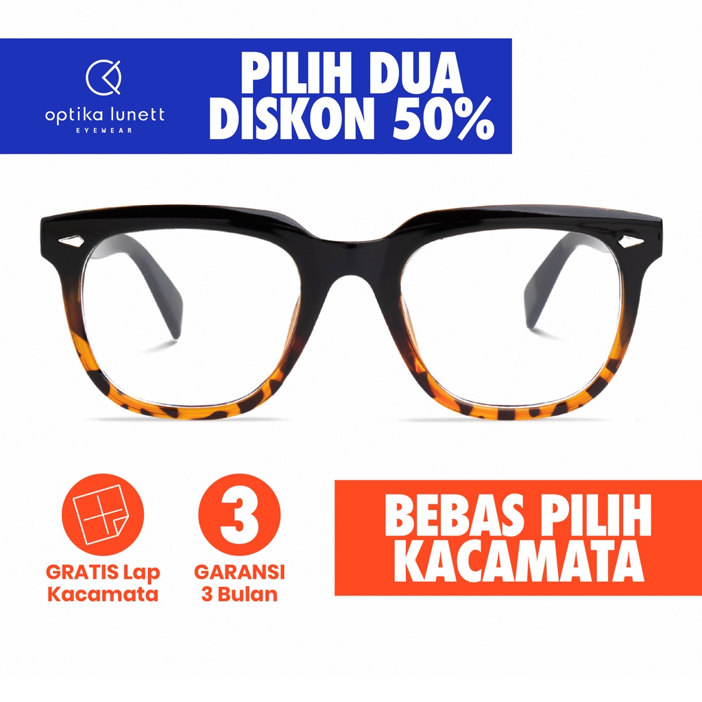 Jual Kacamata Optika Lunett Earl Black Tortoise Shopee Indonesia