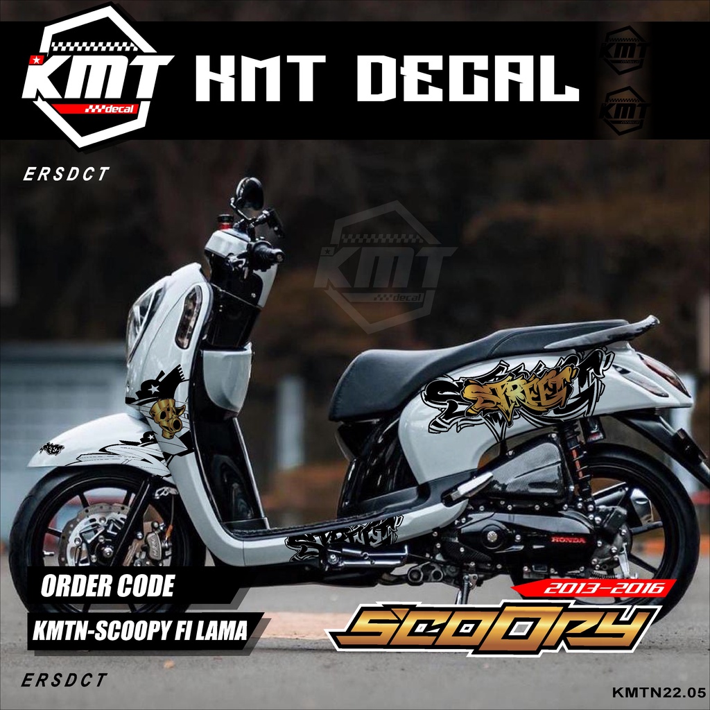 Jual BISA COD Decal Scoopy Full Body Full Blok Skuter Scoopy Dekal