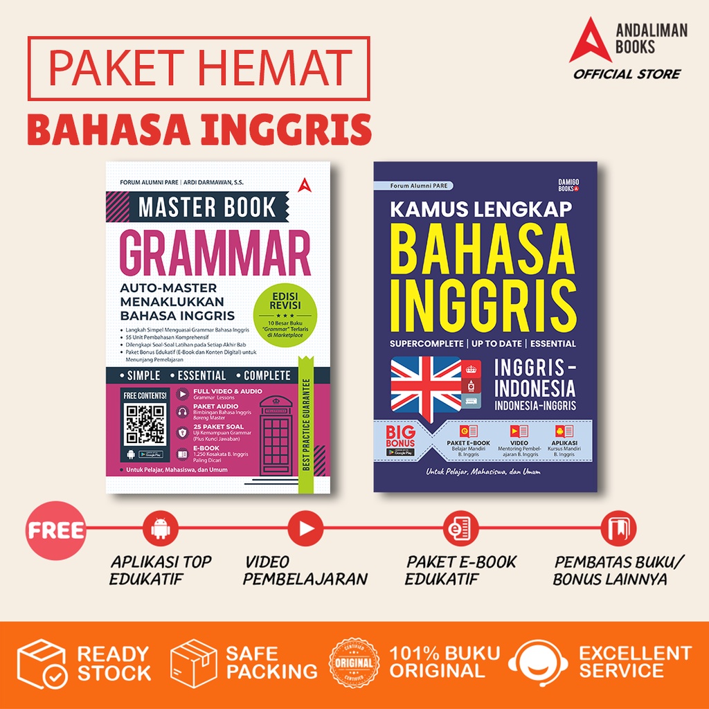 Jual Buku Belajar Bahasa Inggris Paket Hemat Bahasa Inggris Master