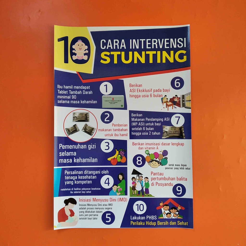 Jual Poster Intervensi Stunting Cara Intervensi Stunting Poster