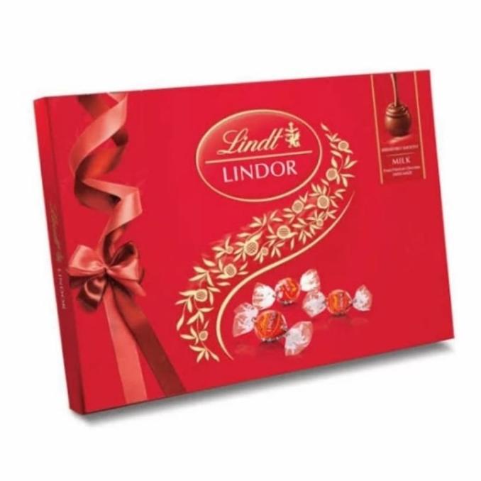 Jual Lindt Lindor Milk Gift Box Chocolate Gr Shopee Indonesia